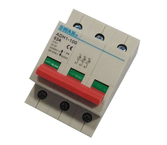 ISOLATOR 3 POLE 63A DIN RAL IS-ADH1-100-363