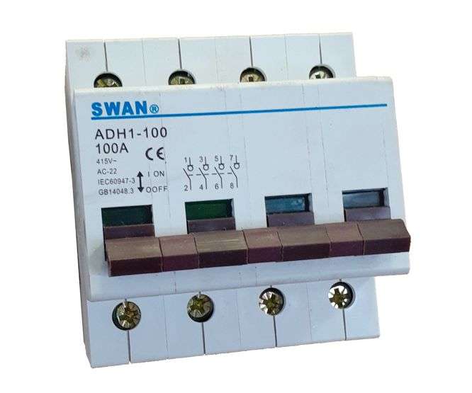 ISOLATOR 4P 100A DIN RAIL IS-ADH1-100-4100