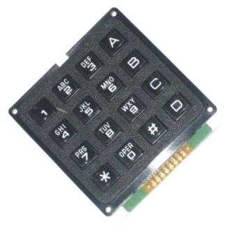 KEYPAD BLACK 4x4 0-9,*,#,(A-Z) AK-1604-A-BBW