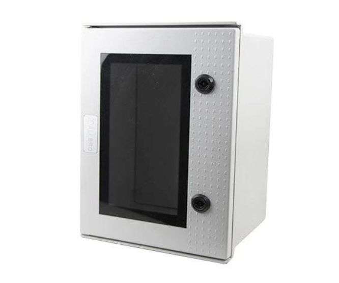 ENCLOSURE WITH HINGED CLEAR DOOR P.C. (350X250X200) ALL-003/CL-PC