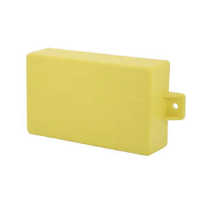 ABS ENCLOSURE MOLDED YELLOW 98x58 MOUNTING TAGS AP-888 YELLOW
