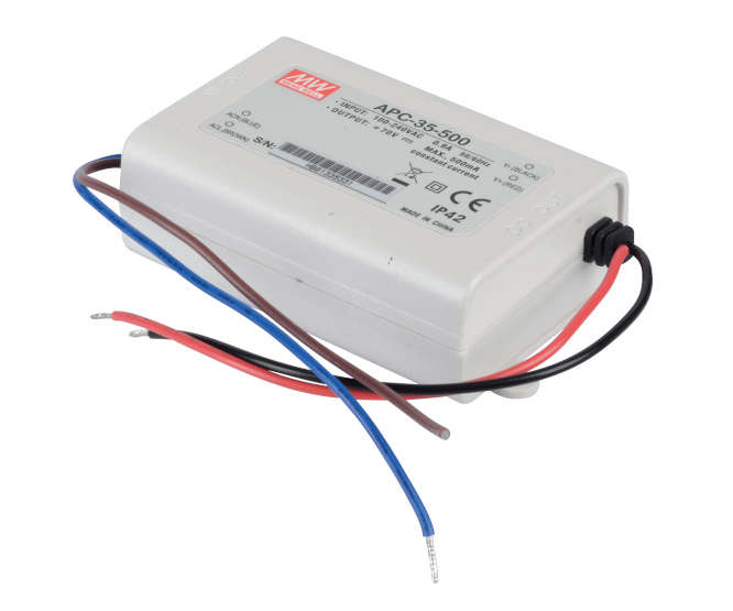 POWER SUPPLY ENCL. LED DRIVER I=220 O=25-70VDC 500mA APC-35-500