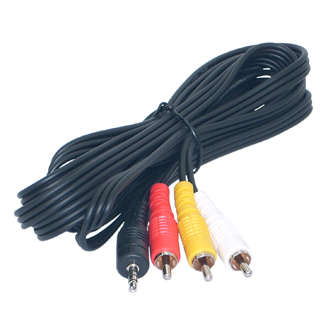 LEAD STEREO RCA TO 4 POLE 3.5mm 3m LONG AV14196