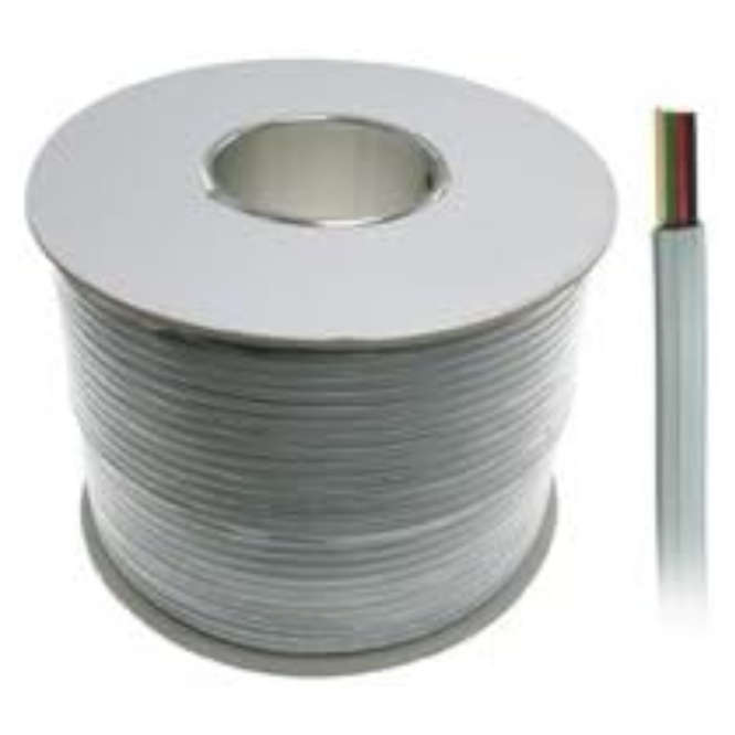 CABLE FLAT TEL 4C FLEX WHITE - 300M/ROLLS AWG26-4W