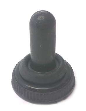 RUBBER BOOT M12x1.0mm THREAD SILVER & BLACK B059-1.0
