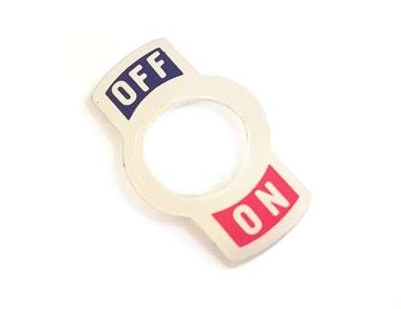 M12 ALUMINIUM LEGEND PLATE OFF-ON FOR B060 B060XX-L