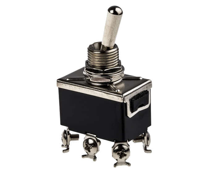 LARGE TOGGLE SWITCH DPDT (ON)-OFF-(ON) 250VAC 10A SCREW TERM B067FM-1.0