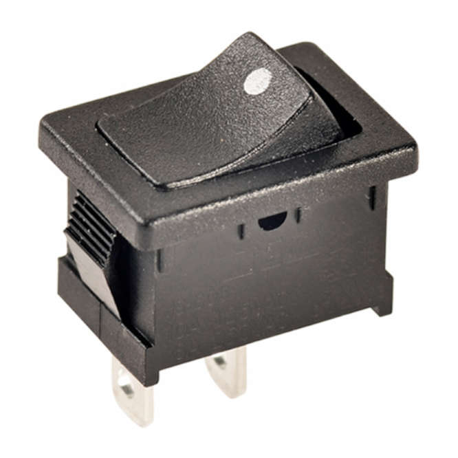ROCKER SWITCH SPST 13x19 250V 6A DOT B100GU
