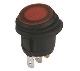 RND ROCKER SWITCH 240VAC 10A RD SPST ILLUMINATED  B1321