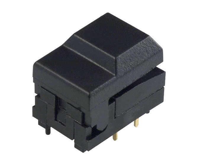 PUSH BUTTON SWITCH TACTILE N.O. NO LED ON BLACK COVER B1710-BLACK