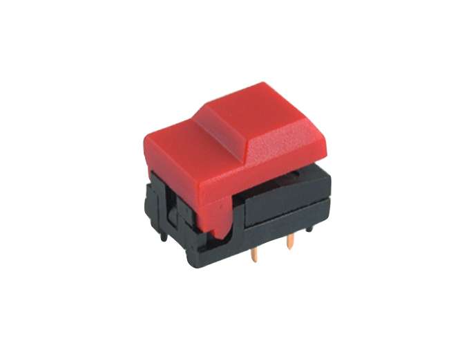 SQUARE PUSH BUTTON WITH RED COVER/LEVER B1710-RED