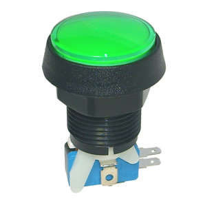44mm ILLUMINATED GREEN PUSH BUTTON-LAMP NOT SUPPLIED PBS-32 GREEN