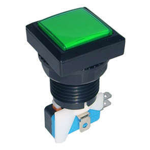 SWIT P/BUT ILL-GR 33x33x60 N/L B181Q-GREEN  NO-LAMP