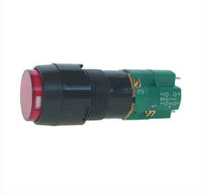 PUSH BUTTON ILL-RED MOMENTARY N.O N.C RND 24VDC 1A B1851AC-RD