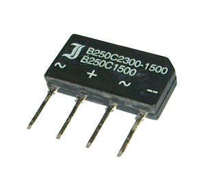 BRIDGE RECTIFIER SIL A+A- 600V 1A5 B250C2300-1500B