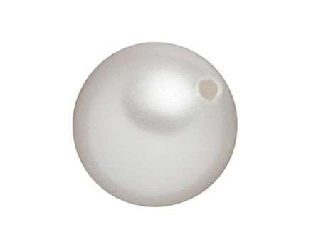 PEARL WHITE PLASTIC BALL 25mm WITH 2.5mm HOLE TBA
