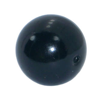 BLACK PLASTIC ROLLER BALL D=30, 4mm HOLE 170171