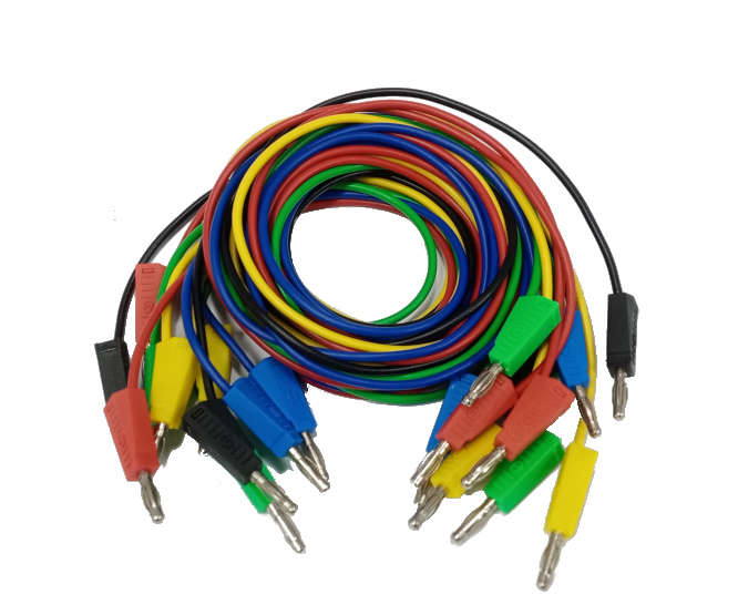 MUILTI COLOUR 4mm STACK BANANA PLUG 5-SET KIT - 1m 240548