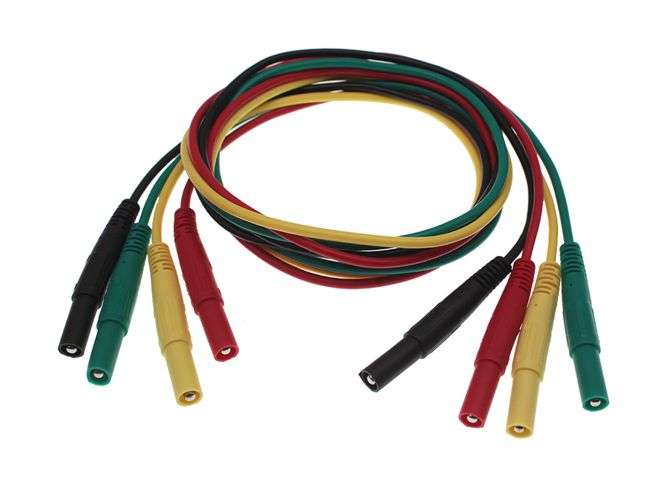 TEST LEAD BANANA PLUG-PLUG SHROUDED 1M YL TBA