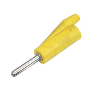 STACKABLE BANANA PLUG 4mm YELLOW RUBBER
