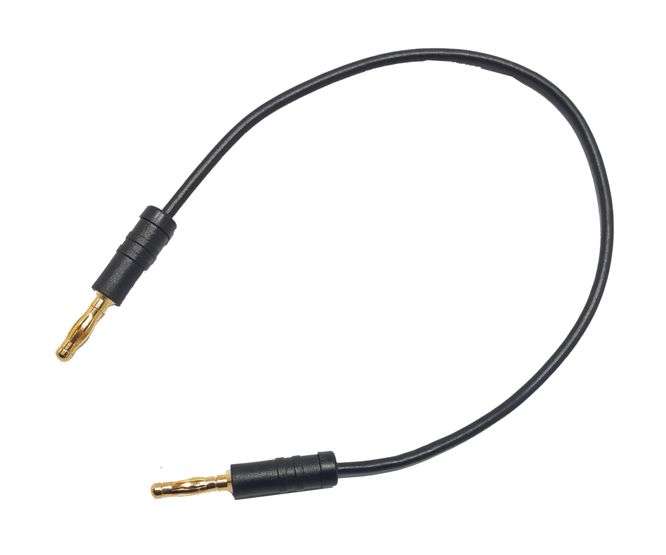 BANANA PLUG TO PLUG 4MM LEAD 300MM BLACK TBA