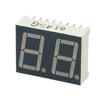 DUAL 7-SEGMENT LED DISPLAY C.A. RED 14.2mm BD-A515RD