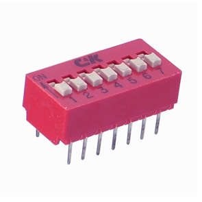 DIP SWITCH 5-POLE 100mA PCB BD05