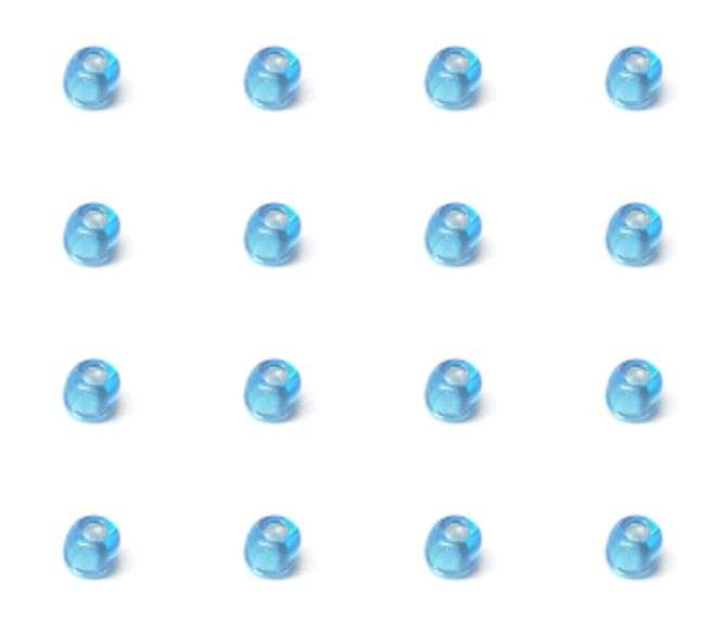 BLUE GLASS SPACER 4mm ID=1.3mm - 600P/BAG 160030-BLUE-1