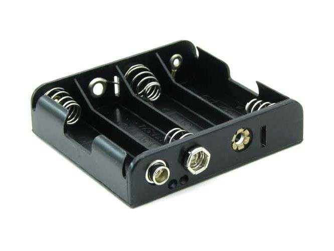 BATTERY HOLDER FOR 4xAA IIII NEEDS SNAP CLIP   BH-341-1B / 210252