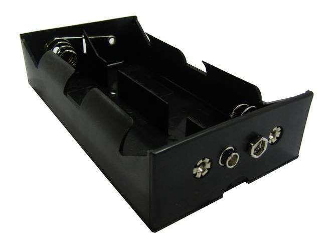 BATTERY HOLDER 4xSIZE D/UM-1 WITH SNAP TERMINALS N6141