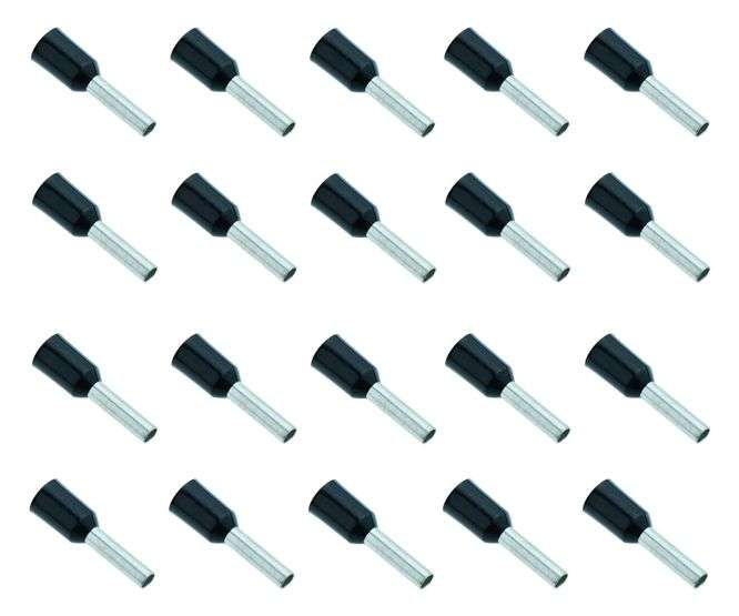 BOOT LACE TERMINAL BLACK 1.5mm2 L=8 - 1K/B EVN1508