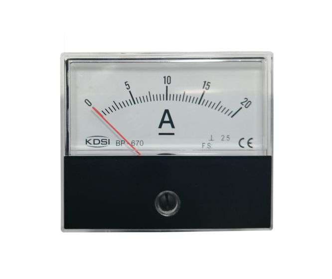 PANEL AMMETER 20A DC 70x60x35mm BP-670 DC20A