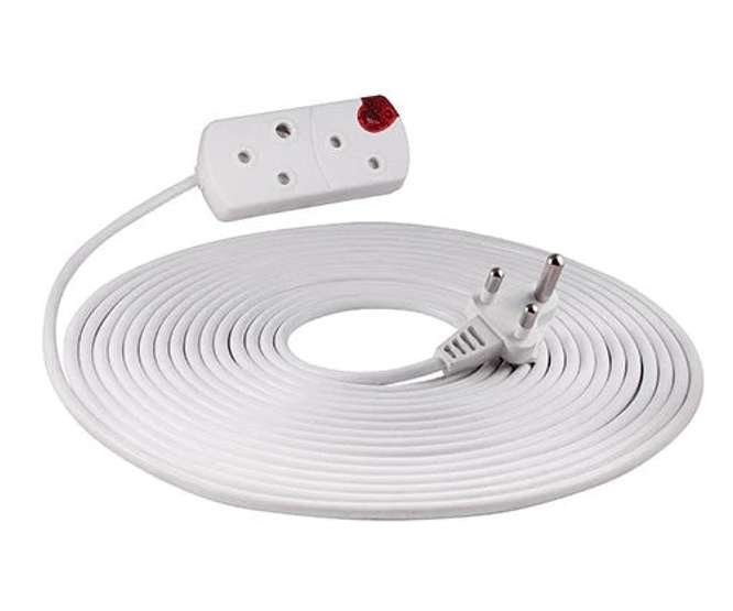 MULTIPLUG MAINS EXTENSION ADAPTER 2x15A/16A W/INDICATOR 5m BP2165P
