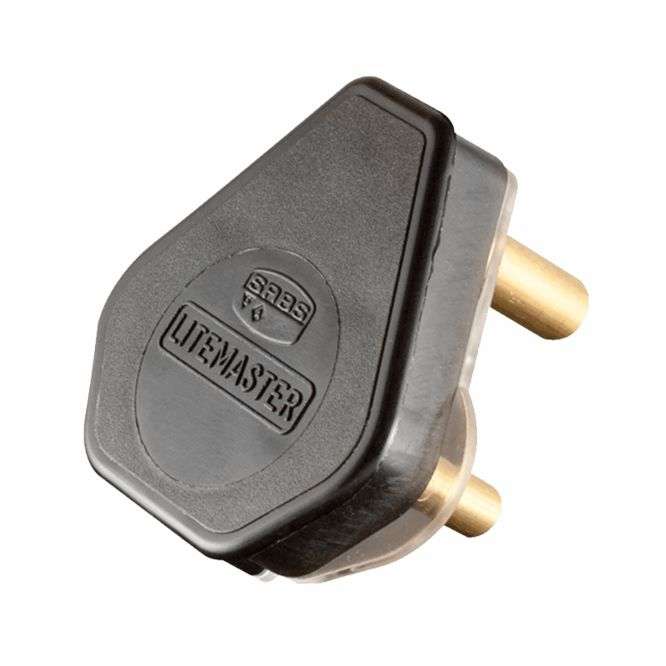 16A 3-PIN PLUGTOP BLACK PLASTIC TOP SCREW C1050P-BLACK