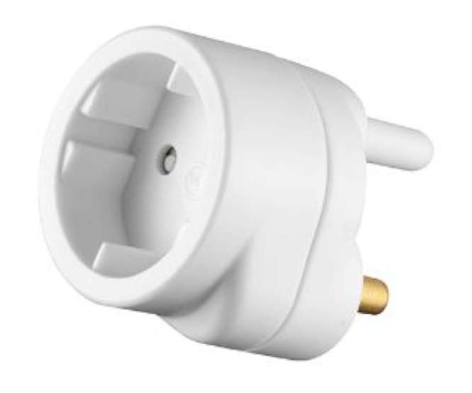 2-PIN EUROMATE SCHUKO ADAPTOR PLUG C2011