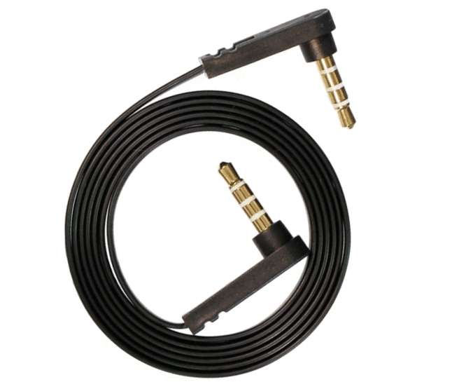 3.5mm R/A STEREO AUDIO CONN 4POLE 1m LEAD PLUG-PLUG 210798