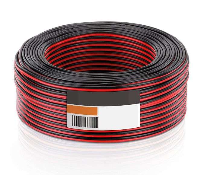 TWIN FLEX BLACK/RED 0.5 - 100M/ROLL HK40023