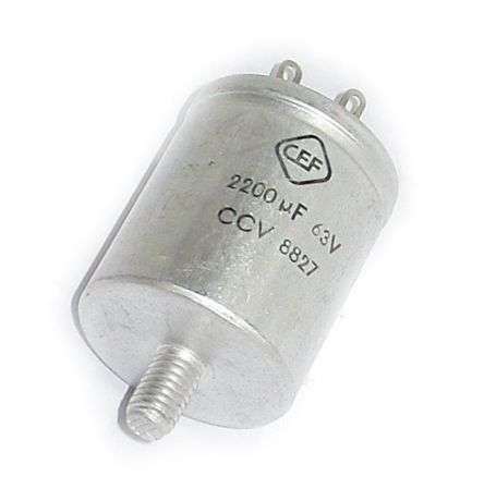 ELECTROLYTIC CAPACITOR RADIAL 2200uF 63V SOL 42x35MM 2200MF 63= ES