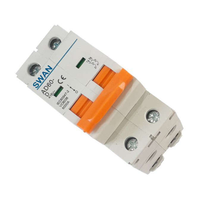 CIRCUIT BREAKER 6KA D CURVE 2P 10A CB-AD60-6210D