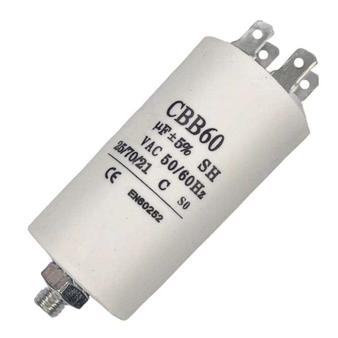 MOTOR RUNNING CAPACITOR 20uF 450V STU/4TE CBB60-E-20UF-450VAC
