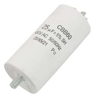 MOTOR RUNNING CAPACITOR 12uF 450VAC STUD+4T 40x70 CBB60-E-12UF-450VAC