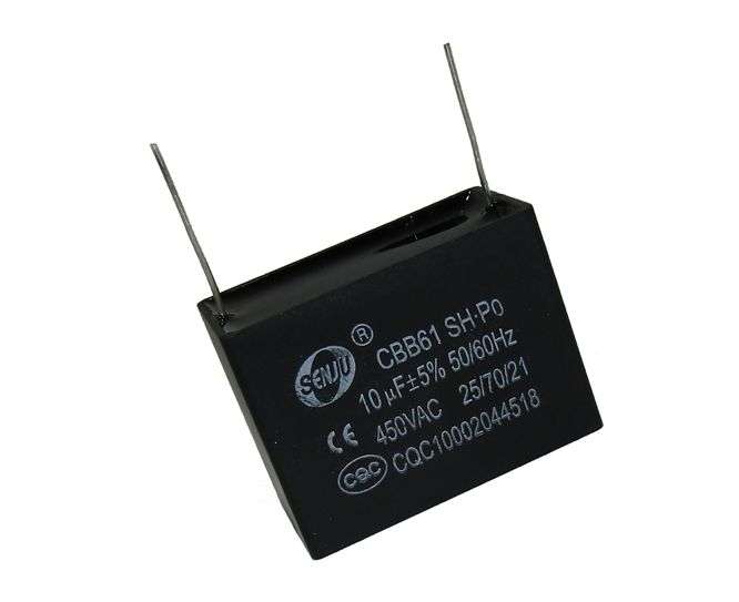 CAPACITOR C/FAN 10uF 450VAC RADIAL PCB CBB61 10UF/450VAC