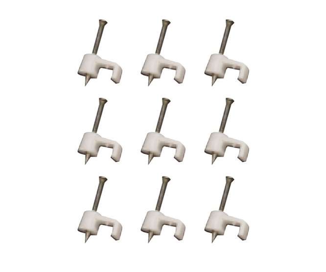 FLAT NAIL IN SADDLE 6mm WHITE - DEBULK CC-F6-WHITE
