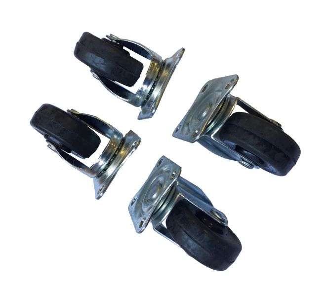 CASTOR RUBBER WHEEL 38mm SWIVEL SET-4PCS CG-420/38