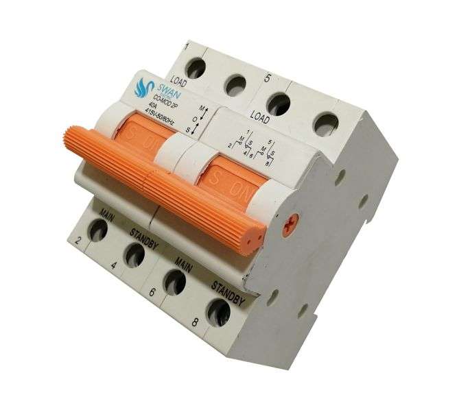 CHANGE OVER SWITCH D/R 63A 2POLES-3POSITIONS  CO-MOD 2P 63A