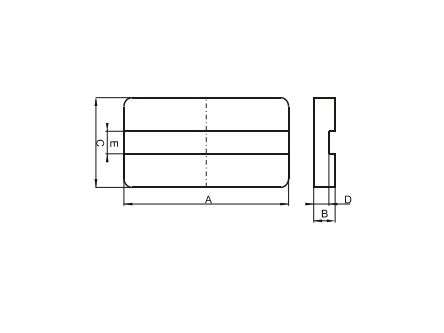 I CORE 15.8x21.8x2.9 CLIP SLOT PLANAR FERRITE CP42216IC
