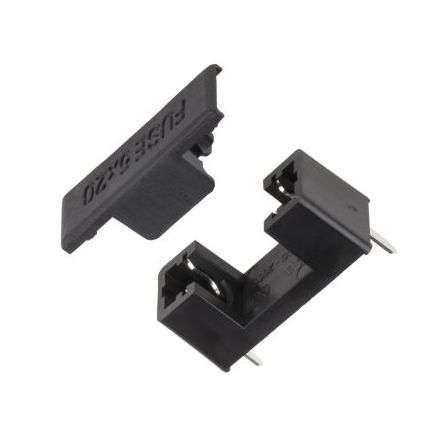 HOLDER FOR 5x20 PCB MOUNT FUSE BLACK W/COVER CQ-200CT