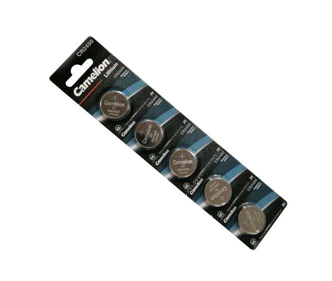 COIN BATTERY LIT 3V 500mA-5P/CARD  CR2450-BP5