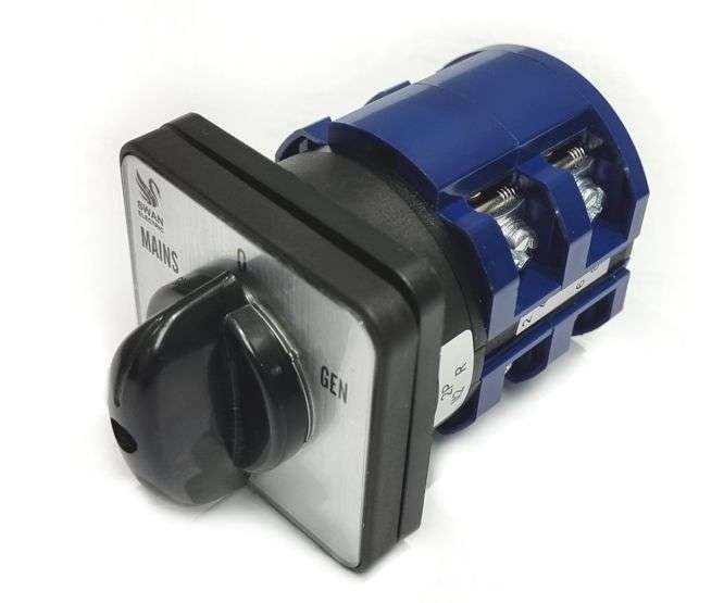 CHANGE OVER ROTARY SWITCH 63A 2-P0LE 64x64 CS-LW26-M/G-63/2P