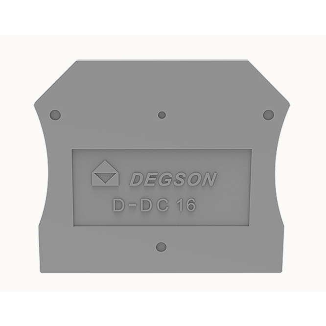 END PLATE / COVER GREY FOR DIN RAIL TERMINAL BLOCK D-DC16-01P-11-00A(H)